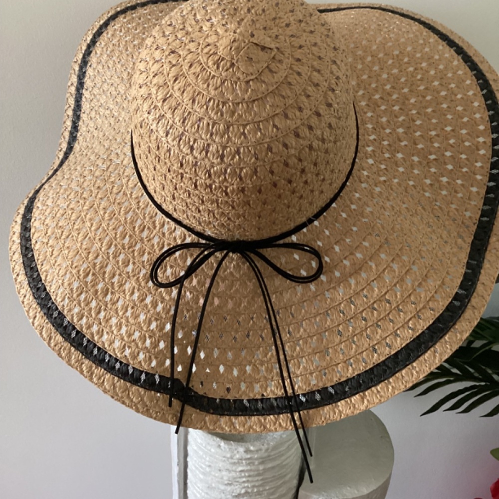Wide Rim Straw Hat - Picture 3 of 6